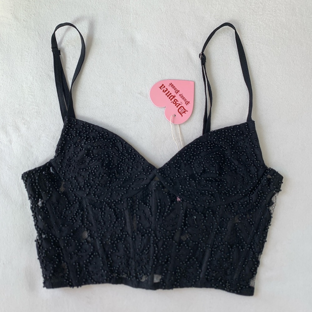 DYSPNEA BUSTED BODICE IN BLACK SIZE XS